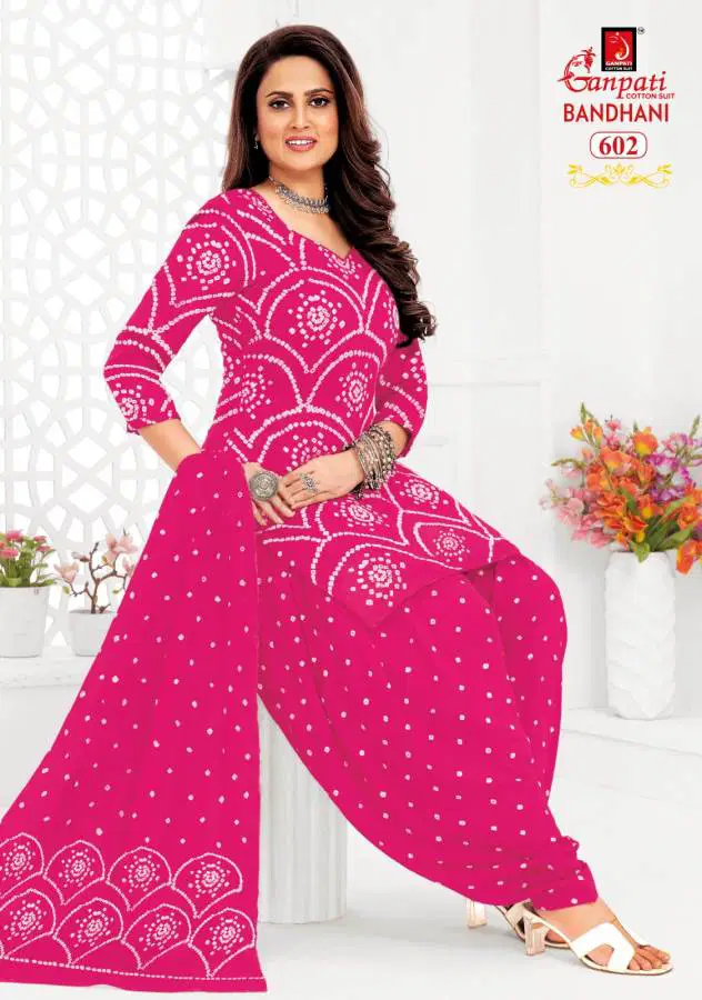 Bandhani Vol 6 By Ganpati Printed Pure Cotton Dress Material Wholesalers In Delhi